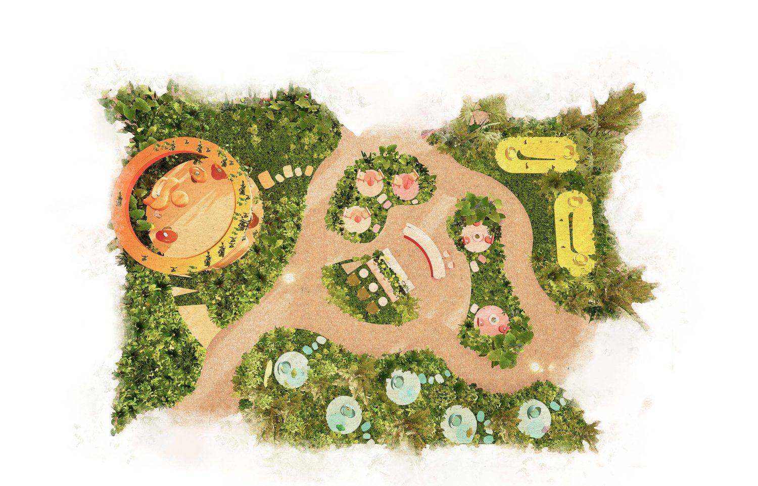 Plan aquarelle — Écho de Gaïa