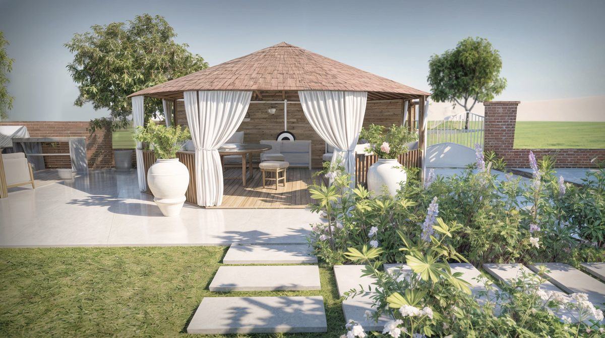 Pergola & jardin paysager